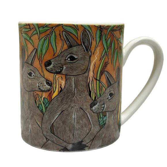 Australian Wildlife Collection Priscilla Parker Kanguru Mug Tea Porcelain 3.5" - Picture 1 of 9